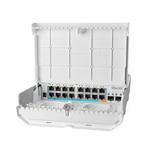 Switch Utendørs 16port Reverse PoE