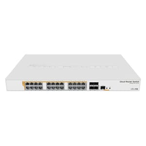 Switch 24porter 24v/48v PoE 500w 4xSFP+